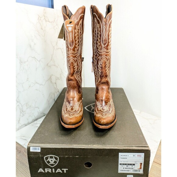 Ariat Women's Casanova Western Boot Shades of Grain Size 7.5 Snip Toe - Picture 4 of 16